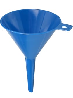 BURKLE INC&nbsp;Blue disposable liquid funnel PS, Ø 3.94 in. (100 mm), sterile