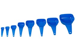 BURKLE INC&nbsp;Measuring spoon set, PS, blue (8 spoons 0.017-1.69 oz [0.5-50 ml])
