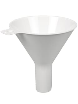 BURKLE INC&nbsp;Single-use powder funnel Bio-PE, Ø 3.94 in. (100 mm), white