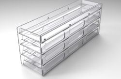 GNOSKO BIO INC 4x4 Clear Polymer Freezer Rack