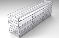 GNOSKO BIO INC 4x5 Clear Polymer Freezer Rack