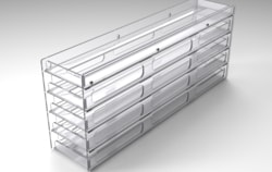 GNOSKO BIO INC 5x5 Clear Polymer Freezer Rack