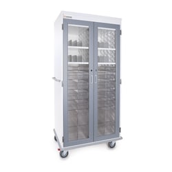 Marketlab&nbsp;Mobile Supply Cart, Double-Width, Double Column with 30 Storage Accessories