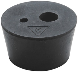 Hach Company Stopper, Rubber, Two Hole, Size 9, 1/pk, Quantity: Each of