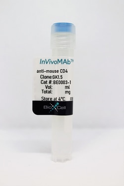 Bio X Cell Anti-Mouse CD4, GK1.5, Rat IgG2b, 100 MG, Quantity: Each of