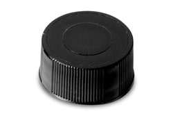 Waters Corp 9 mm Solid Black Cap with PTFE/Silicone liner, 100/pk
