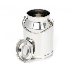 Amsta Rostfritt Stainless Steel Transport Flask - Acid Proof Churn with Lid