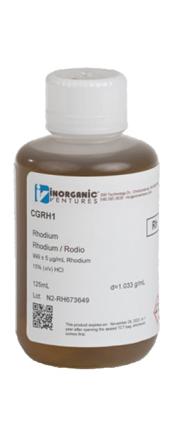 Inorganic Ventures&nbsp;ICP 1000UG/ML RHODIUM 125ML