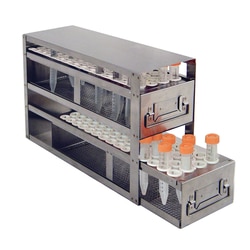 USA Scientific Inc&nbsp;2-drawer rack for 15 mL tubes, 120 tube capacity