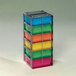 USA Scientific Inc 6-place (1 x 6) chest freezer rack for 2 inch H boxes