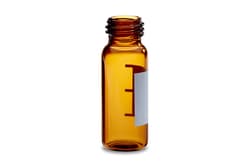Waters Corp Deactivated Amber Glass 12 x 32 mm Screw Neck Vial, 2 mL Volume, 100/pk