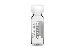 Waters Corp LCGC Certified Clear Glass 12 x 32 mm Screw Neck Vial, with Polyethylene Septumless Cap, 2 mL Volume, 100/pk