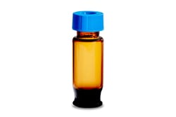 Waters Corp LCMS Certified Amber Glass 12 x 32 mm Screw Neck Max Recovery Vial, with Cap and PTFE/Silicone Septum, 2 mL Volume, 100/pk