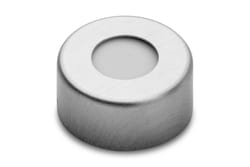 Waters Corp Aluminum Crimp Cap and PTFE/Silicone/PTFE Septum, 100/pk