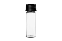 Waters Corp Clear Glass 15 x 45 mm Screw Neck Vial, with Cap and PTFE Septum, 4 mL Volume, 1440/pk