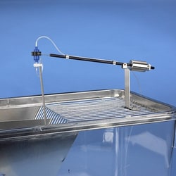 Single axis counter-balanced lever arm to hold Instech stainless steel swivels. For tethered infusion of rats.