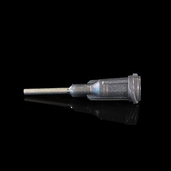 Instech Luer stub, 16ga (black) x 0.5in (12mm), non-sterile, pack of 100,