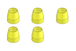 Waters Corp Ferrule, Tefzel,  yellow, 1/8 in,5/pk