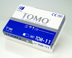 Newcomer Supply TOMO Adhesive Microscope Slides, White - 90° Corners (1,000