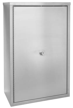 Omnimed Inc&nbsp;Double Door Narcotic Cabinet With 4 Shelves (24”H X 16”W X 8”D)