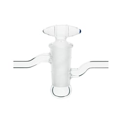 Chemglass Life Sciences Stopcock, Single Oblique, Glass Plug, High Vacuum, 4mm Bore, 17.35/50 Plug Size, 10mm OD Sidearms | Buy Online | Chemglass Life Sciences | Fisher Scientific