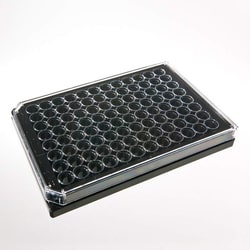 Revvity Health Sciences Inc ViewPlate-96 Black, Optically Clear Bottom, Tissue Culture Treated, Sterile, 96-Well with Lid, Case of 50 (2 Sleeves of 25)