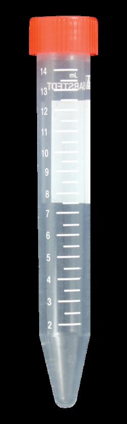 Perkin Elmer US LLC&nbsp;15 mL Graduated Conical Bottom Tubes with Red Flat Caps Attached, Qty. 500