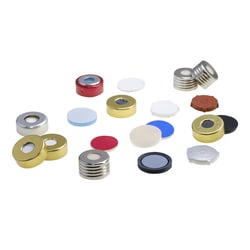 Perkin Elmer US LLC Pre-Assembled Magnetic Steel Screw Cap with PTFE/Silicone (White) Septa, 100/pk
