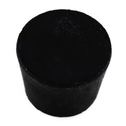 Research Products International Corp Laboratory Grade Rubber Stopper, Black