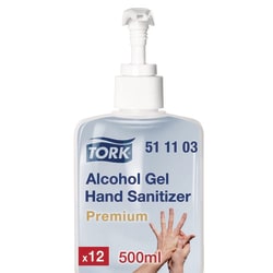 Tork Händedesinfektionsgel, Premium, frei stehende Pumpflasche