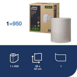 Tork Industrial Cleaning Cloth W1 Gray | Buy Online | Tork | Fisher Scientific