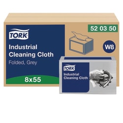 Tork Industrial Cleaning Cloth W8 Gray | Buy Online | Tork | Fisher Scientific