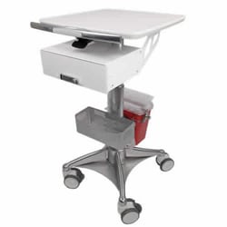 Medicus Health Premium Adjustable Height Phlebotomy Cart with Locking Drawer