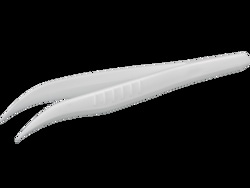 BURKLE INC Forceps, disposable, pointed/angled, 5.12 in. (130mm) PS, sterile,