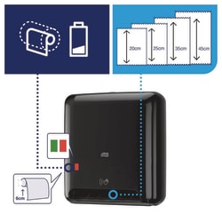 Tork Matic Automatic Hand Towel Roll Dispenser H1 Black | Buy Online | Tork | Fisher Scientific