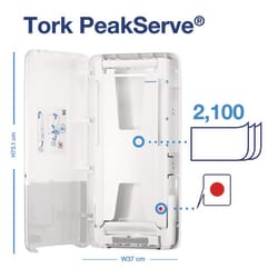 Tork PeakServe Continuous Paper Hand Towel Dispenser H5 White | Buy Online | Tork | Fisher Scientific