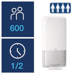 Tork PeakServe Continuous Paper Hand Towel Dispenser H5 White | Buy Online | Tork | Fisher Scientific