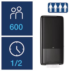 Tork PeakServe Continuous Paper Hand Towel Dispenser H5 Black | Buy Online | Tork | Fisher Scientific