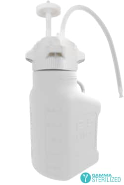 Foxx Life Sciences EZBio Single Use Carboy (Bottle) Assembly, 2.5L (0.5GAL) Gamma Sterilized Polypropylene (PP) Carboy for Aseptic Transfer and Sterile Storage with VersaCap 83B (83mm), Vent and Dip Tube, 1/EA