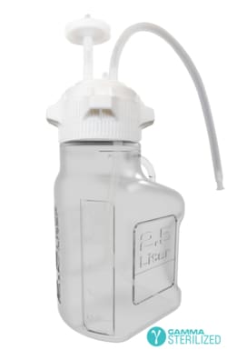 Foxx Life Sciences EZBio Single Use Carboy (Bottle) Assembly, 2.5L (0.5GAL) Gamma Sterilized Polycarbonate (PC) Carboy for Aseptic Transfer and Sterile Storage with VersaCap 83B (83mm), Vent and Dip Tube, 1/EA