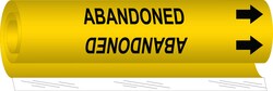 Brady Abandoned High Performance Pipe Marker, Black on Yellow 0.375 to 0.5 in. | Buy Online | Brady&trade; | Fisher Scientific