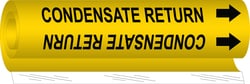 Brady&trade;&nbsp;Condensate Return High Performance Pipe Marker, 0.375 to 0.5 in., Black on Yellow