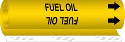 Brady&trade;&nbsp;Fuel Oil High Performance Pipe Marker, 0.375 to 0.5 in., Black on Yellow
