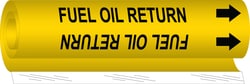 Brady&trade;&nbsp;Fuel Oil Return High Performance Pipe Marker, 0.375 to 0.5 in., Black on Yellow