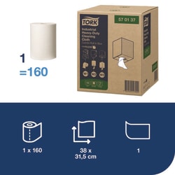 Tork Industrial Heavy-Duty Cleaning Cloth W1/2/3 Hvid | Buy Online | Tork | Fisher Scientific