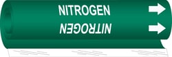 Brady&trade;&nbsp;Nitrogen High Performance Pipe Marker, 0.375 to 0.5 in., White on Green