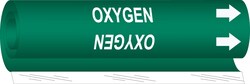Brady Oxygen High Performance Pipe Marker, 0.375 to 0.5 in. White on Green | Buy Online | Brady&trade; | Fisher Scientific