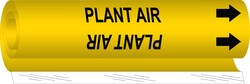 Brady Plant Air High Performance Pipe Marker, Black on Yellow 2.5 to 4.875 in. | Buy Online | Brady&trade; | Fisher Scientific