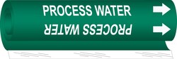 Brady Process Water High Performance Pipe Marker, White on Green 2.5 in. or Larger | Buy Online | Brady&trade; | Fisher Scientific