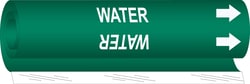Brady Water High Performance Pipe Marker, White on Green 2.5 to 4.875 in. | Buy Online | Brady&trade; | Fisher Scientific